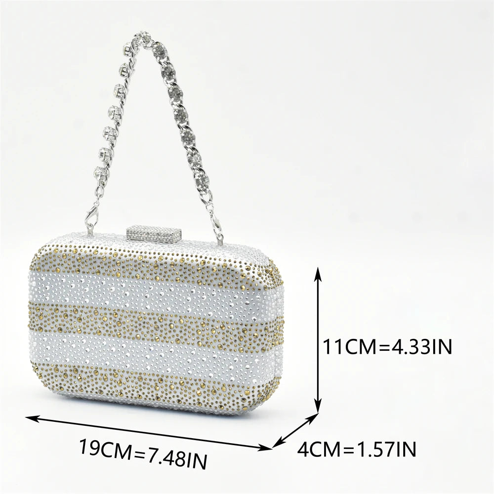 New Fashion Women Nigerian Italian Shoes and Bags Set Decorated with Rhinestone Elegant Woman Heeled Shoes Wedding Leather Shoe