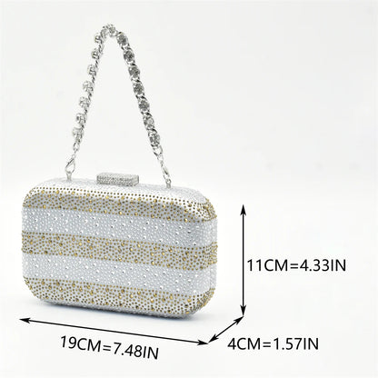 New Fashion Women Nigerian Italian Shoes and Bags Set Decorated with Rhinestone Elegant Woman Heeled Shoes Wedding Leather Shoe