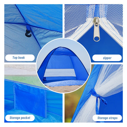 PAKICETUS Pop-up Beach Tent, Compact Folding Sun Shelter with Handbag, Lightweight Outdoor Tent for Camping Picnic Travel Beach Vacation