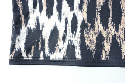 2026 Summer Fashion New Women's Elegant Design Leopard Pattern Dress Slimming Bag Hip Hanging Neck Hanging Long Dress