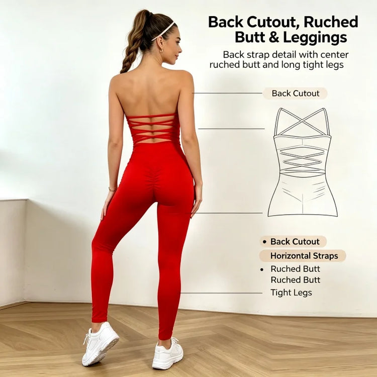 Black White Red Streetwear Tunics High Waist Overalls New Women Backless One Piece Jumpsuits Sexy Sleeveless Strapless Playsuits