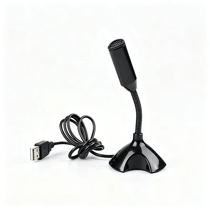 USB Gaming Microphone for PC Condenser Podcast Mic with Headphone Jack LED Noise Cancellation Studio Recording Mic