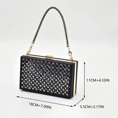 New Arrival Shoe and Bag Set Italian Design Nigeria Party Shoes and Bags for Women Rhinestone Luxury High Heels Woman Pumps