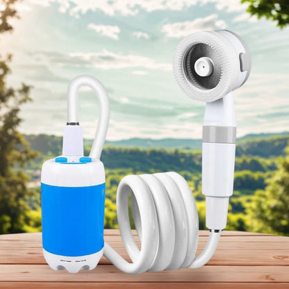 Portable Camping Shower Pump with Digital Display 4000mAh Upgraded Rechargeable Electric Shower Pump Camping Beach Dormitory