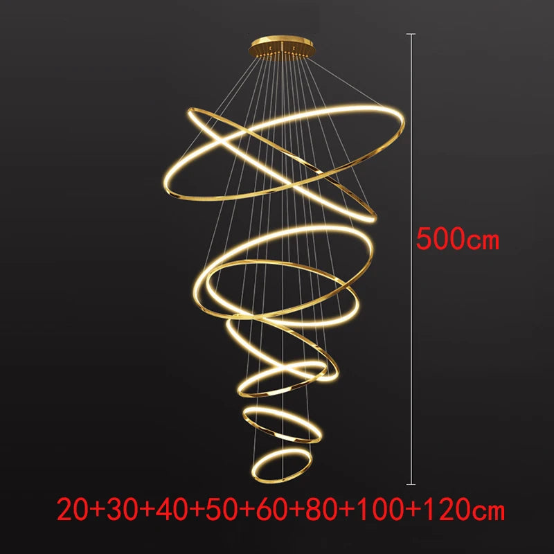 Nordic home decoration, stair chandelier, living room and dining room Pendant lights, ceiling light, indoor lighting