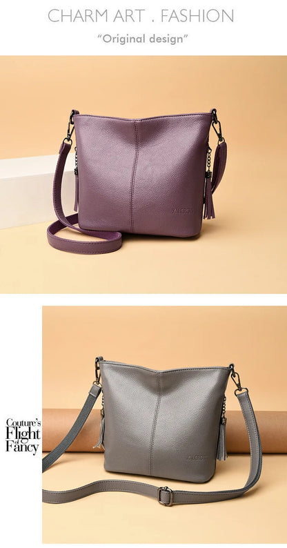 Tassels Women Hand Crossbody Bags for Female Leather Crossbody Luxury Purses and Handbags Women Shoulder Bag Designer Bucket Sac