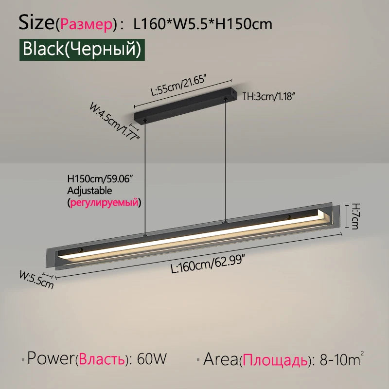 LED Chandelier Pendant lights restaurant lights Nordic modern minimalist office long bar dining room chandeliers kitchen lamps