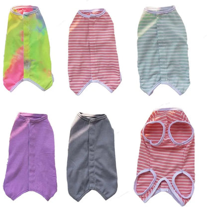 Girls Pet Dog Pajamas Puppy Cat Clothes Wrapped Belly Dog Jumpsuit Pyjamas For Small Dogs Chiwawa Pet Tracksuit Pijamas PJS XXS