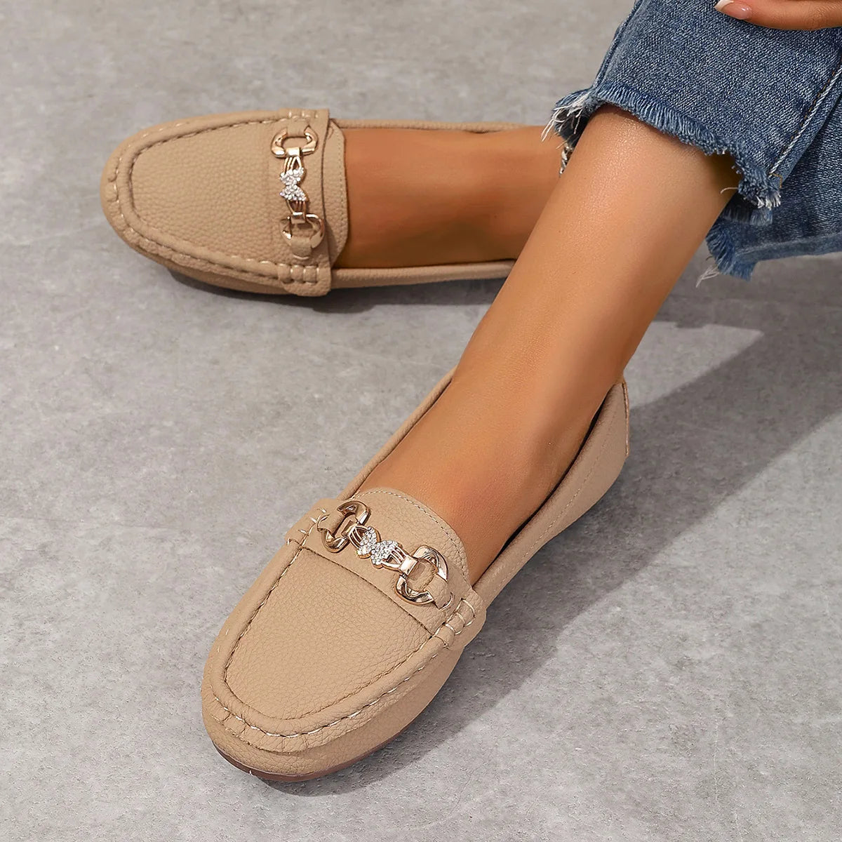 New Women's Casual Slip on Mary Jane Shoes Spring Autumn Fashion Round Toe Solid Soft Sole Flat Loafers Zapatos De Mujer luxury