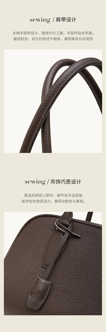 Women's Luxury Designer Handbags Genuine Leather Ladies Underarm Shoulder Bag New Fashion 2026 Cowhide Large Capacity Tote Bag