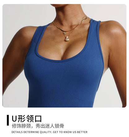 Seamless Yoga Jumpsuit Backless Romper Criss Cross Bodysuit Women Scrunch Butt Lift Workout Gym Fitness Clothing One Piece