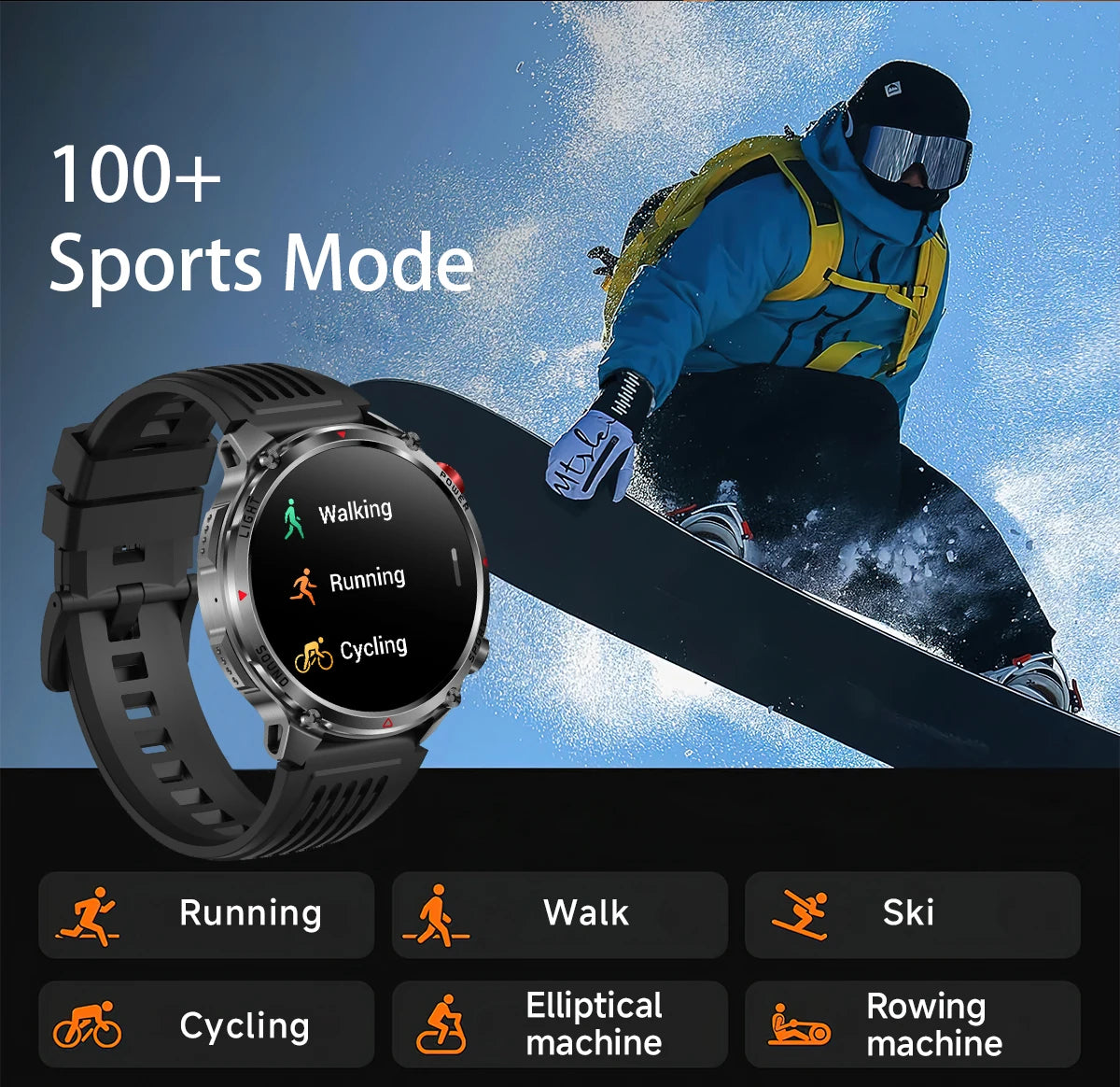2026 T-Rex3 Ultra 1100mAh Battery Smart Watch GPS Track Compass IP69K Waterproof Sports tracker Outdoors Military Smartwatches