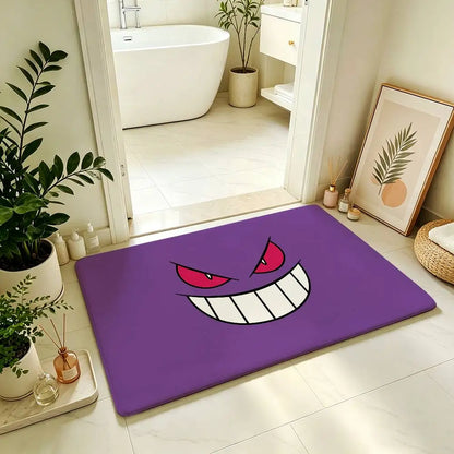 Anime Cute G-Gengar Carpet Bathroom Anti-slip Mat Door Mat Home Decoration Mat Entrance Door Mat Scratch-resistant Door Mat