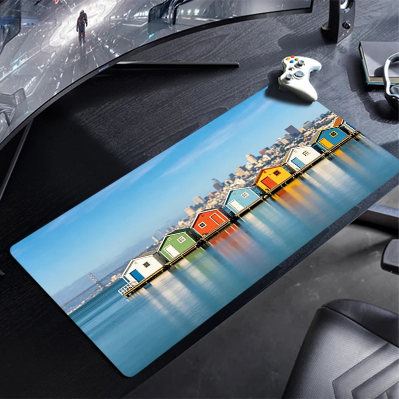 Mouse pad beautiful scenery Professional E-sports gamers speed pc Gaming Rubber keyboard notbook desk mat mousepad 800X300