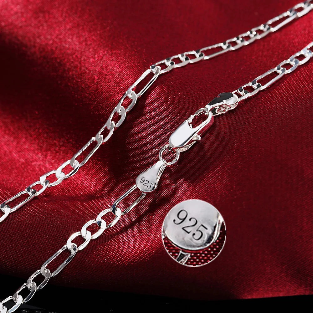 925 Sterling Silver 16/18/20/22/24/26/28/30 Inch Chains Necklace For Women Men Luxury Designer Jewelry  GaaBou