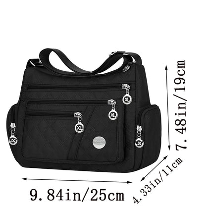 Square-Shaped, Versatile Men's and Women's Crossbody Bag, New Style Large Bag, Fabric Bag, Oxford Style Shoulder Bag, Fashionabl