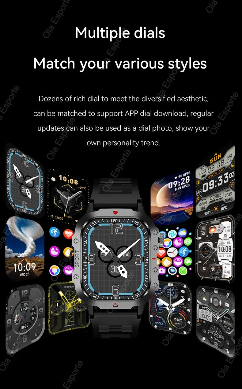Military GPS Smart Watches For Men Flashlight Waterproof Outdoor Sport Tracker Bluetooth Call Smartwatch Man Women 2025 Pk h12