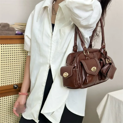 Luxury Boston Bags New Handbags For Women Trendy Commuting Versatile Handbag With Pendents Shoulder Crossbody Pillow Bags