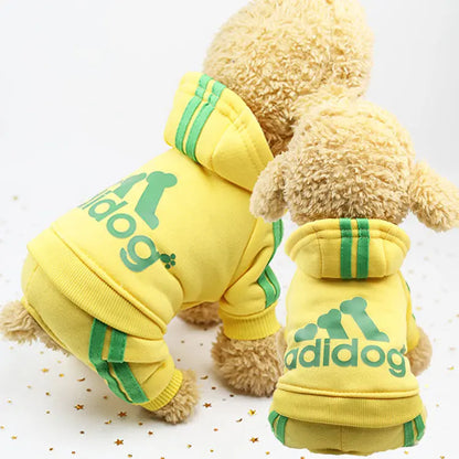 Four Legged Pet Dog Hoodie   Puppy Jumpsuit Letters Overalls for Small Medium Dogs Pomeranian Pajamas Winter Dog Jumpsuit