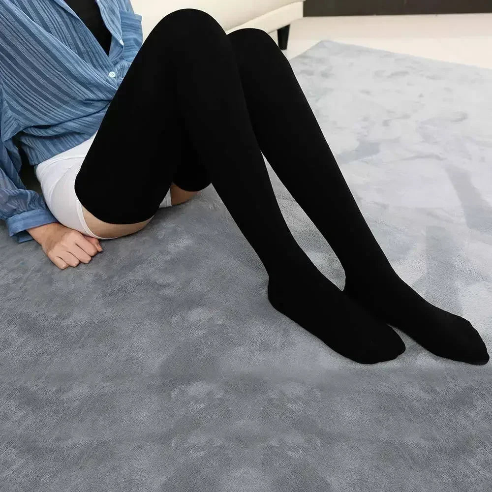 Autumn and Winter Warm 80cm Knee Socks Women Cotton Thigh High Over The Knee Stockings Ladies Girls Long Stocking Sexy High Sock