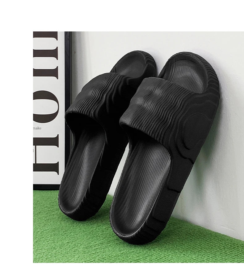 Summer Lightweight Beach Slides For Men Women Non Slip Soft Sole Solid Color Casual Sandals Couple Outdoor Slippers