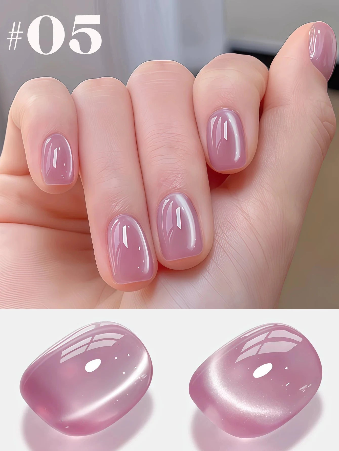 1-24pcs WS Romantic Purple Cat Eye Gel Nail Polish New Style Super Flash Versatile Whitening Purple Glass Bead Cat Nail Salon