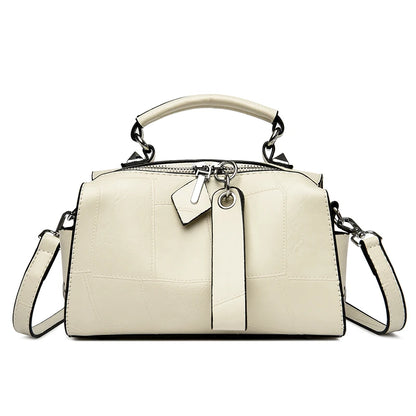New Fashion Crossbody Bags Women's Genuine Leather Bag Simple Tote Bag Vintage Boston Handbag Luxury Design Female Shoulder Bags