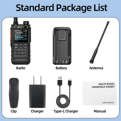 BAJETON BJ7700 Walkie Talkie  Portable  Full Band Bluetooth Programmer Noise Reduction Spectrum Analyzer AM Two Way Radio BT8000