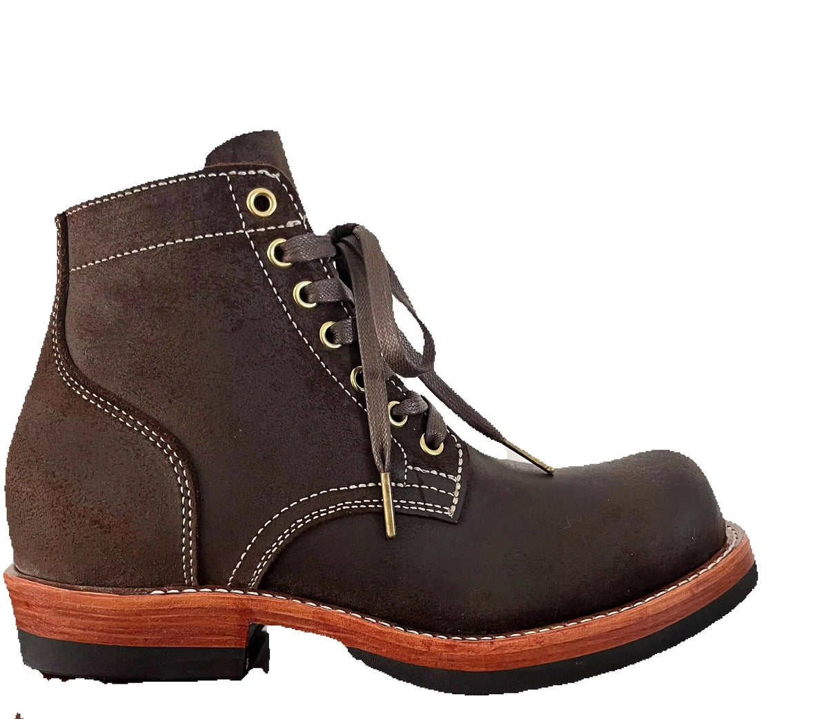 C413 Men Retro Tough Motorcycle Ankle Boots Goodyear Welt Durable Full Leather Outdoor Work Boot