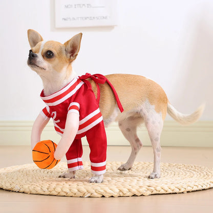 Halloween Dog Basketball Costume Funny Breathable Puppy Sport Outfits Cosplay Clothes For Small Medium Dogs Cats French Bulldog