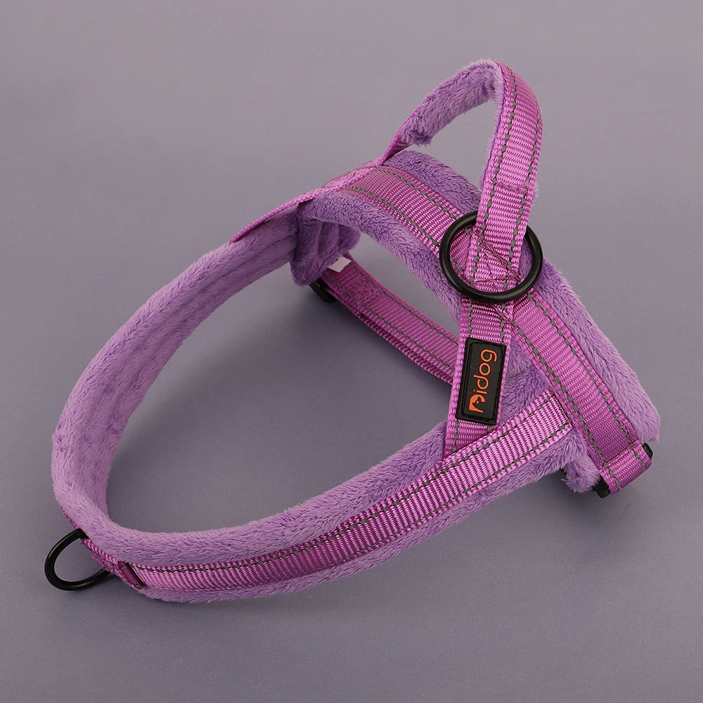 Winter Warm Soft Padded Dog Harness No Pull Dog Harness Vest Reflective Adjustable Pet Training Vest For Small Medium Large Dogs