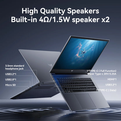 18.5" Laptop 16GB RAM 512GB SATA SSD AMD Ryzen 3 4300U Laptop Computer 1080 FHD Display for Business&Students 7000Mah Battery