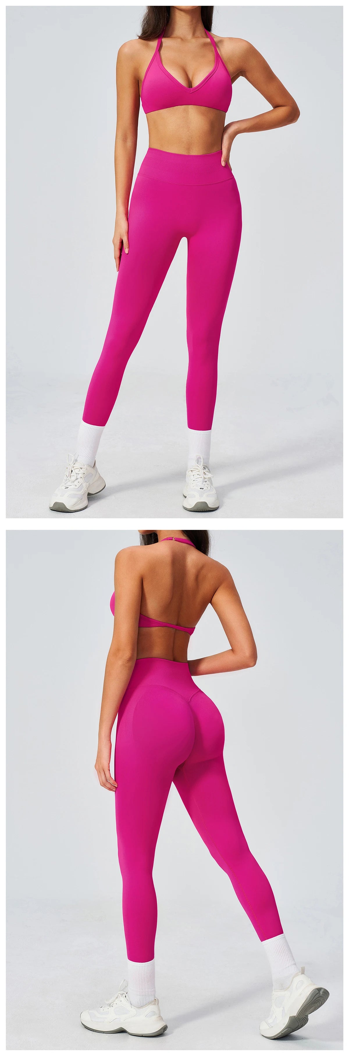 Fitness Suit 2PCS Women's Tracksuit Yoga Set Sports Outfits Gym Clothes Running Push Up Sportswear Female Workout Yoga Clothes