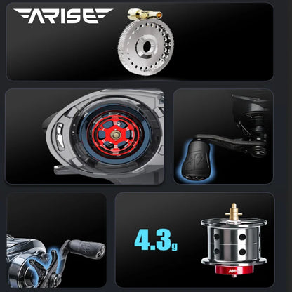HAIBO 2026 ARISE ELITE Casting Reel 153g 7.2:1/8.3:1 STS AMC+ 2.0 Gear System LFC 4.3g Ultralight Spool Fishing Reel
