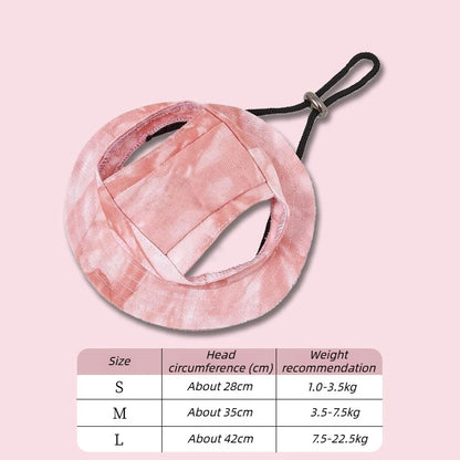Adjustable Dog Hat Cute Print Cap for Puppies and Small Breeds, Pet Sun Protection Hat for Walking Outdoor Activities