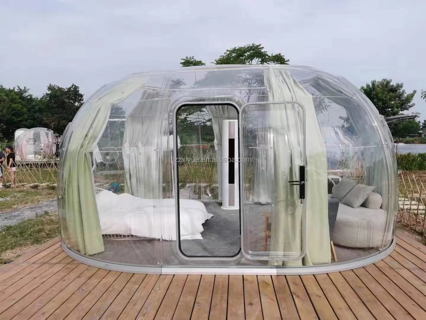 XIYUE Villa Garden Wind Resistance Pc Polycarbonate Planetarium Dome Tent Modular Domes Tent for Resorts Camping Geodesic Dome