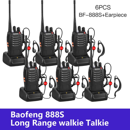 2/4/6pcs Baofeng BF-888S Wholesale Original 3-5km Long Range Walkie Talkie 16CH UHF 400-470MHz USB/EU/US Portable Two Way Radio