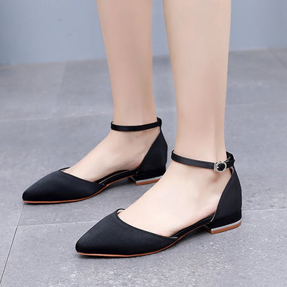 Crystal Queen Women Sandals Ladies Sexy Shoes Female Flats Point Toe Summer Shoes Casual Party Dress Flat