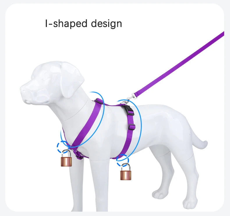 Adjustable Soft Lightweight H-shaped Dog Harness Washable Outdoor Traveling Explosion-proof Harness for Dog Arnés Para Perro