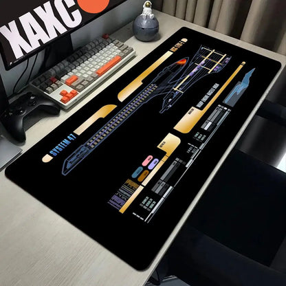 Sci Fi Console Display Table Mat, Jumbo Gamer Mouse Pad, Laptop Pad, Computer Accessories, Game Room Decor, Sci Fi Gifts