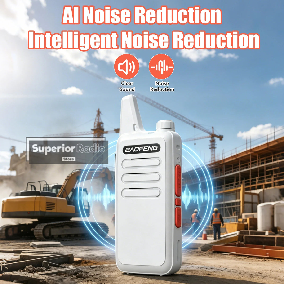 2/4PCS Baofeng BF-T20D Portable Walkie Talkie Type-C Charging 400-480Mhz AI Noise Reduction 16 Channels Mini Two Way Ham Radio