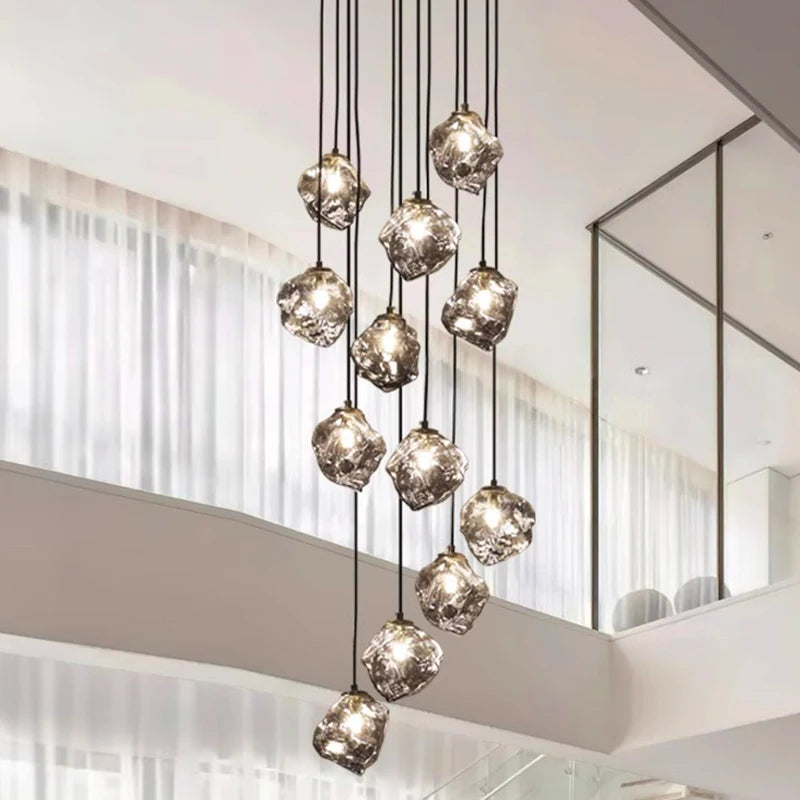 Modern home decor led lights pendant light lamps forstaircase Chandeliers for living room hanging light indoor lighting