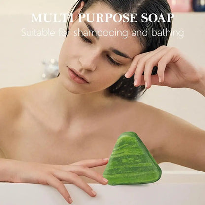 Herbal Biotin & Usma Shampoo Bar for Hair, Oil Control Scalp Care Soap for Itchy Dandruff, Volumizing Smooth for Oily Hair