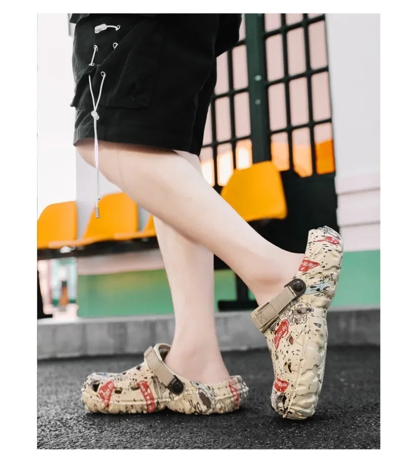 Plus Size 48 49 Men's Summer Clogs Sandals Eva Slippers Men Fashion New Flat Sandals Men Women Leisure Slides Men Casual Shoes