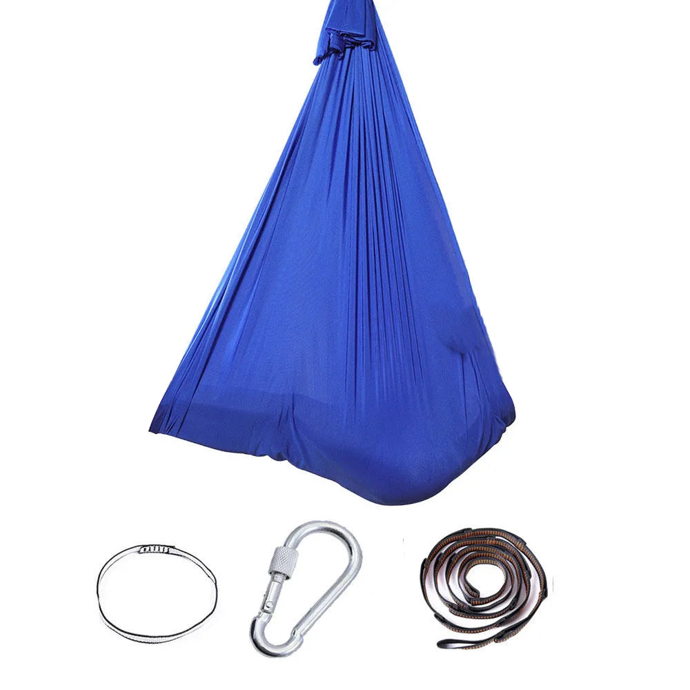 280*150cm Yoga Swing, Indoor Yoga Hammock, Nylon Material, Air Elastic Swing, Available for Outdoor Outings and Camping, 7 Color