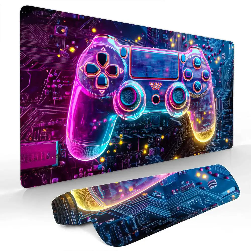Cool game controller Mouse Pad Desk Mat with Stitched Edge xxl mousepads Rubber Anti-slip gamer Keyboard Rug gaming mats