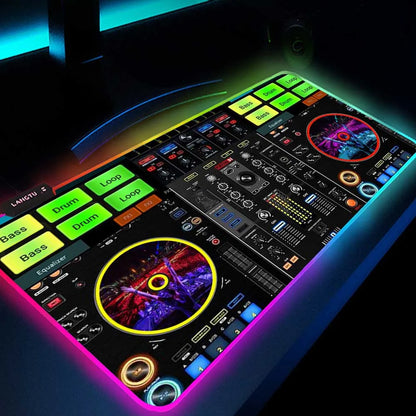 Dj Console Table Computer Desk Pc Mat Extra Large Mouse Pad XXL Carpet Led Large Mousepad Mice Mats with Backlight Keyboard Pad