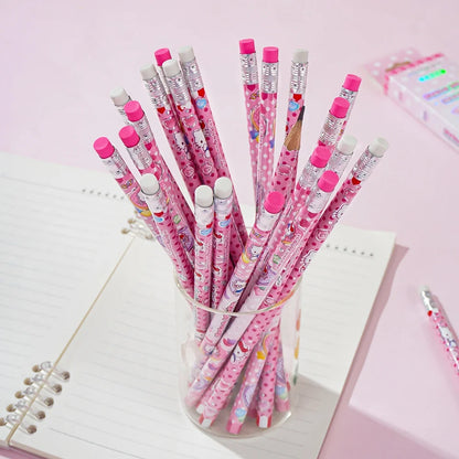 12Pcs Genuine Sanrio Hello Kitty HB Pencil Cartoon Kt Cat Student Drawing Pencils School Stationery Rewards Friend Birthday Gift