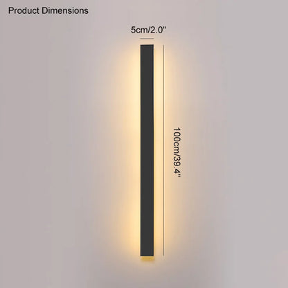 Waterproof LED Wall Light Minimalist LED Outdoor Wall Lamp Black Balcony Terrace Indoors Wall Decor IP65 Outside Garden Lights