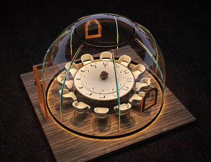 Outdoor Customized All Weather Geodesic Dome Tent for Camping Site Hotel Resort Home Sunroom